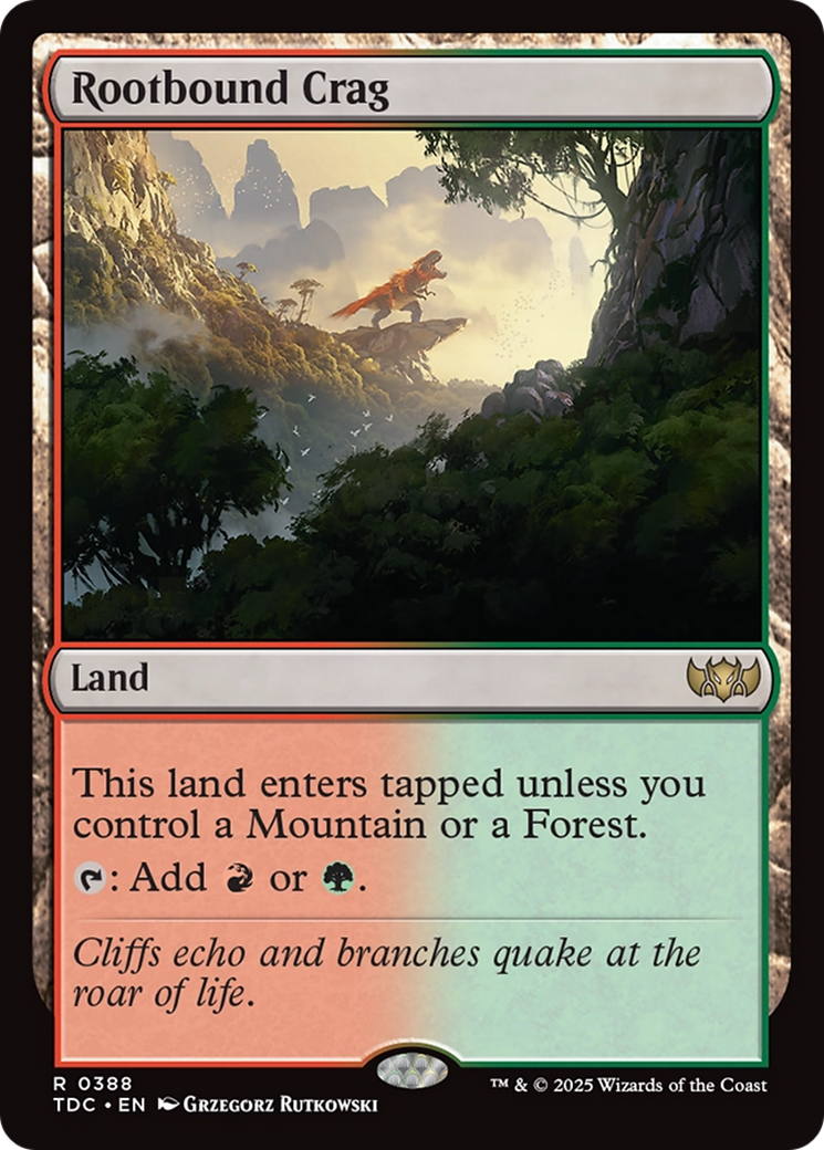 Rootbound Crag [Tarkir: Dragonstorm Commander] | I Want That Stuff Brandon