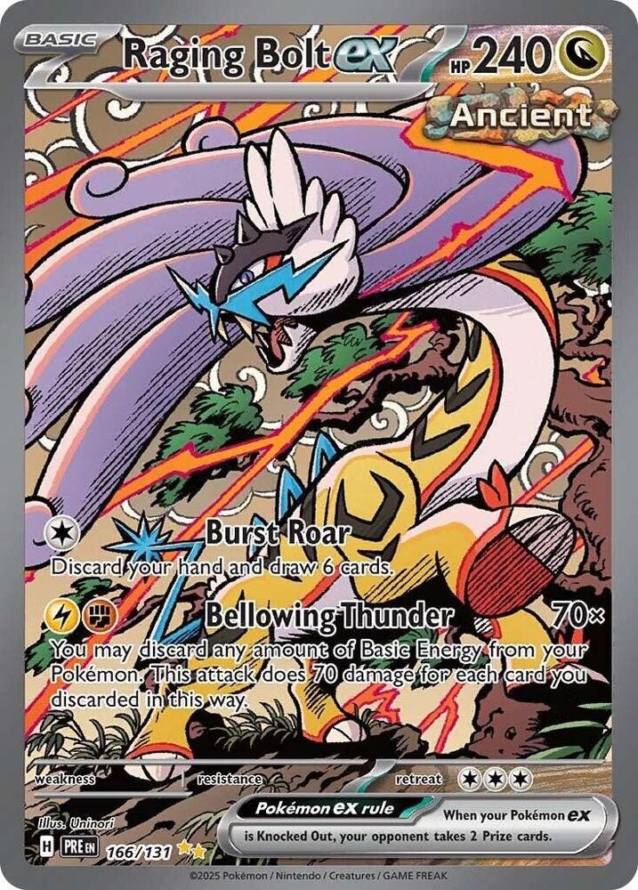 Raging Bolt ex (166/131) [Scarlet & Violet: Prismatic Evolutions] | I Want That Stuff Brandon