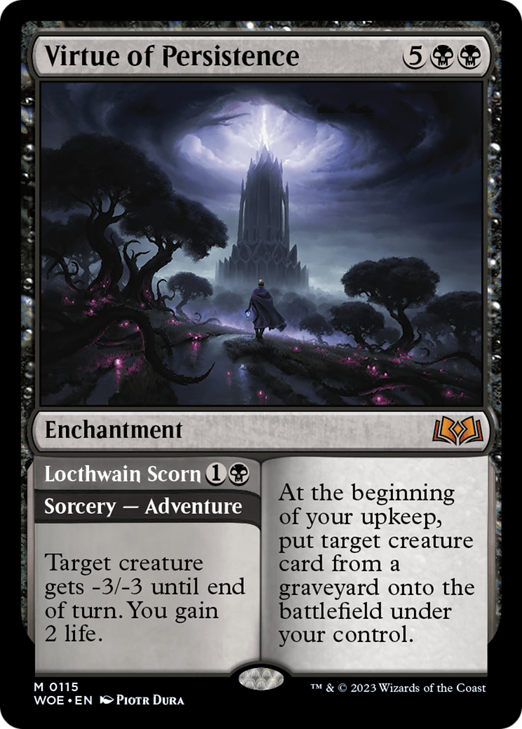 Virtue of Persistence // Locthwain Scorn [Wilds of Eldraine] | I Want That Stuff Brandon