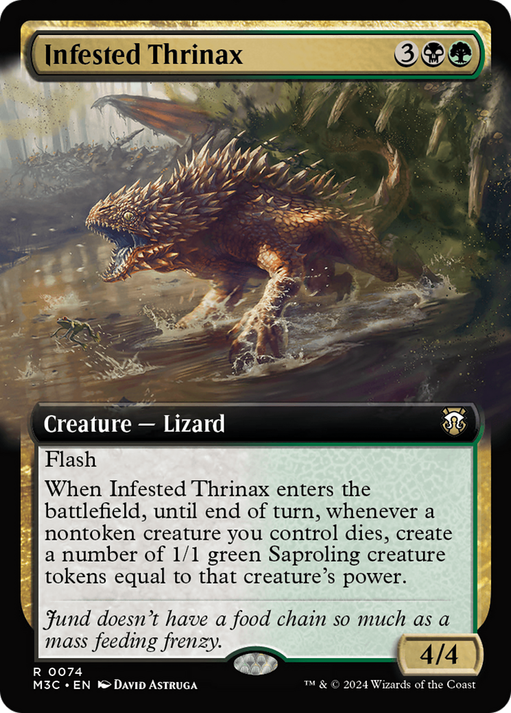Infested Thrinax (Extended Art) (Ripple Foil) [Modern Horizons 3 Commander] | I Want That Stuff Brandon