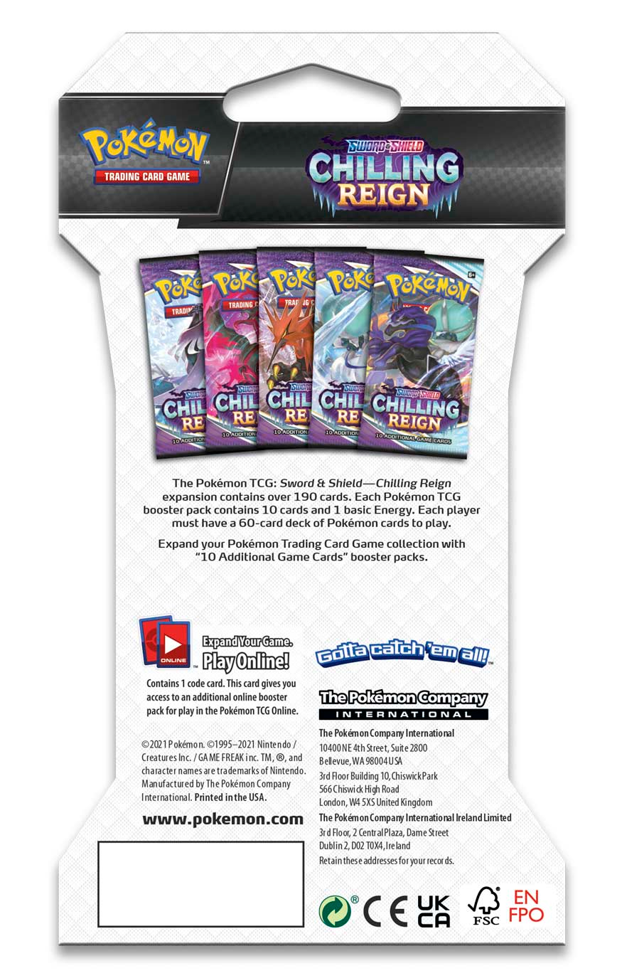 Sword & Shield: Chilling Reign - Sleeved Booster Pack | I Want That Stuff Brandon