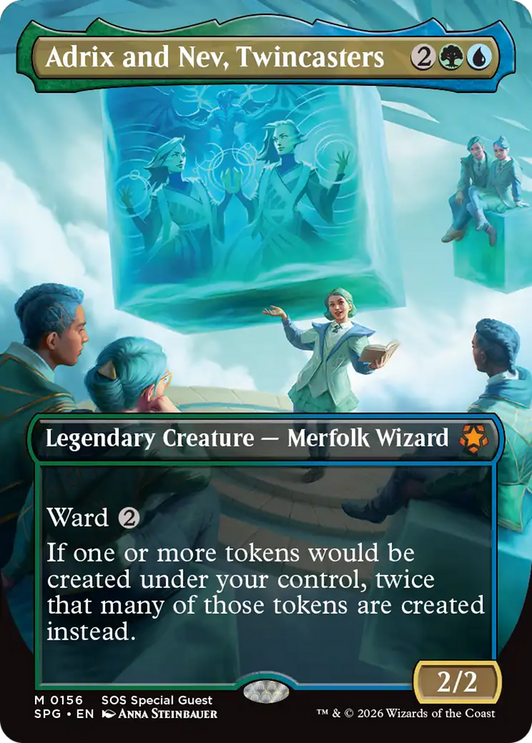 Adrix and Nev, Twincasters (Borderless) [Secrets of Strixhaven Special Guests] | I Want That Stuff Brandon