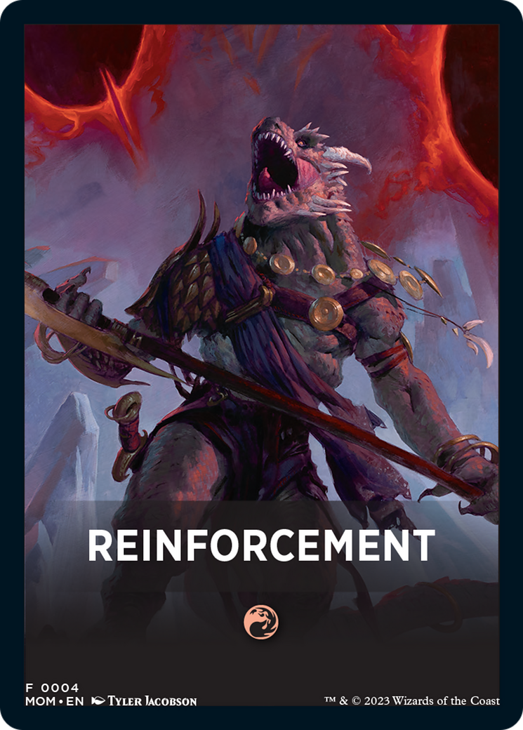 Reinforcement Theme Card [March of the Machine Tokens] | I Want That Stuff Brandon