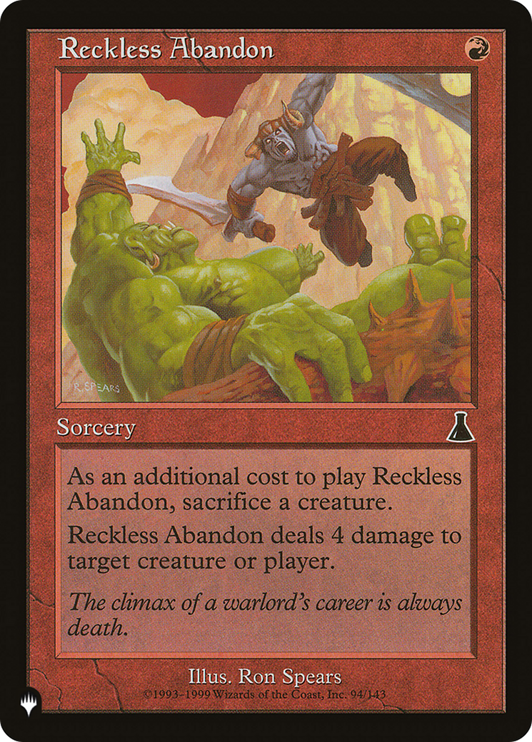 Reckless Abandon [The List] | I Want That Stuff Brandon