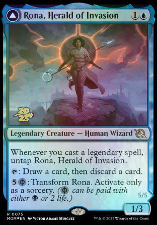 Rona, Herald of Invasion // Rona, Tolarian Obliterator [March of the Machine Prerelease Promos] | I Want That Stuff Brandon