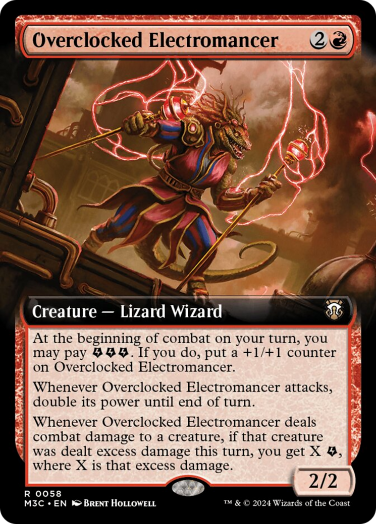 Overclocked Electromancer (Extended Art) (Ripple Foil) [Modern Horizons 3 Commander] | I Want That Stuff Brandon