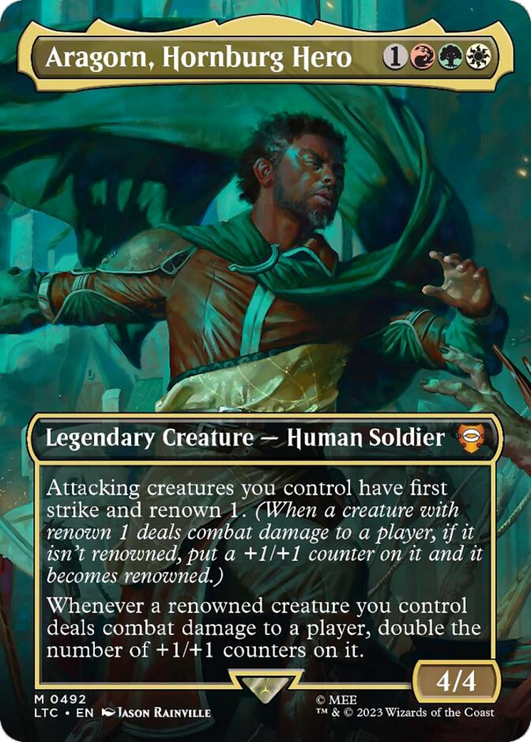 Aragorn, Hornburg Hero (Borderless) [The Lord of the Rings: Tales of Middle-Earth Commander] | I Want That Stuff Brandon