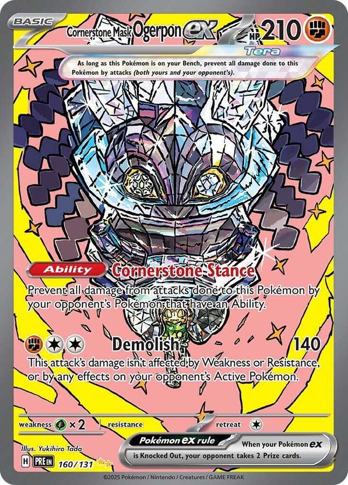 Cornerstone Mask Ogerpon ex (160/131) [Scarlet & Violet: Prismatic Evolutions] | I Want That Stuff Brandon