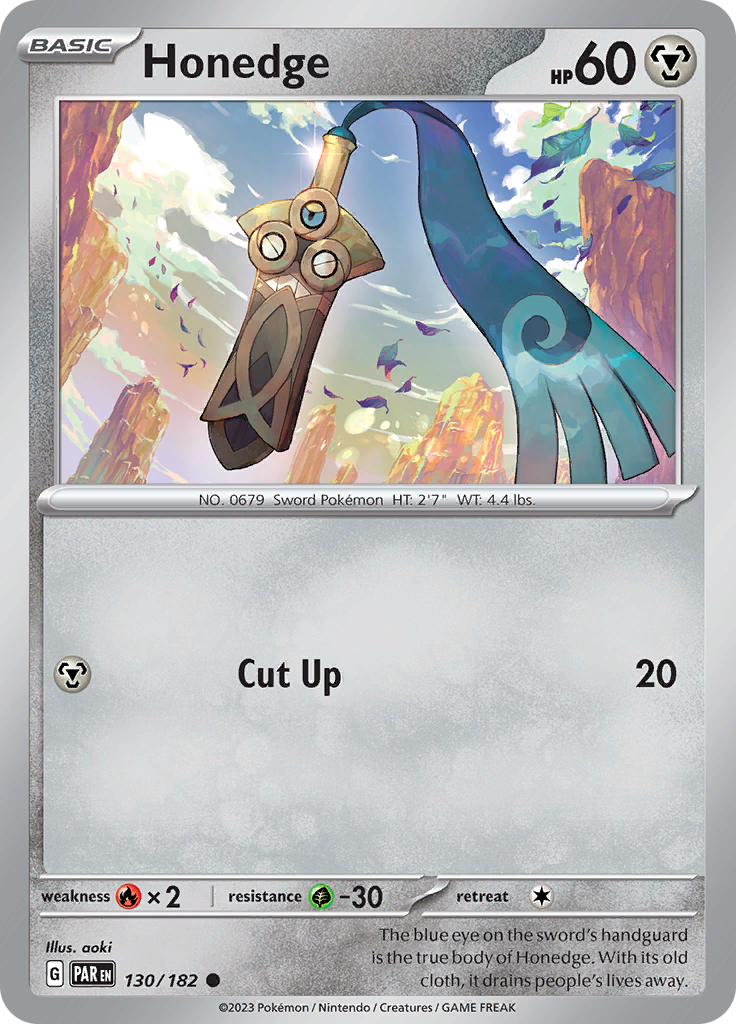 Honedge (130/182) [Scarlet & Violet: Paradox Rift] | I Want That Stuff Brandon