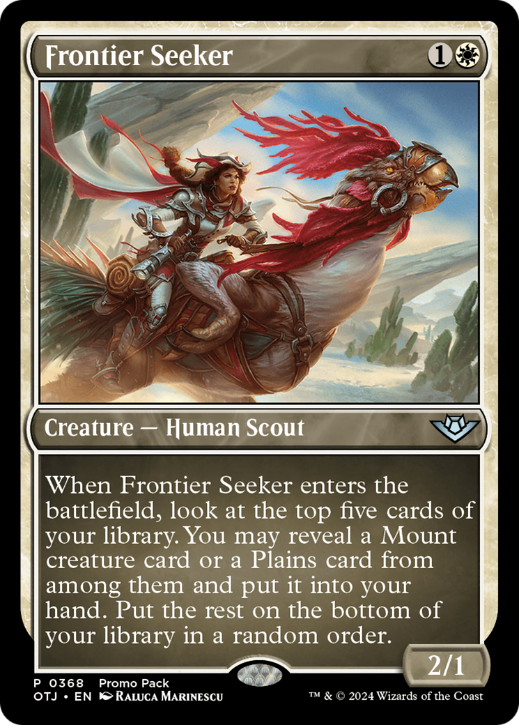 Frontier Seeker (Promo Pack) [Outlaws of Thunder Junction Promos] | I Want That Stuff Brandon