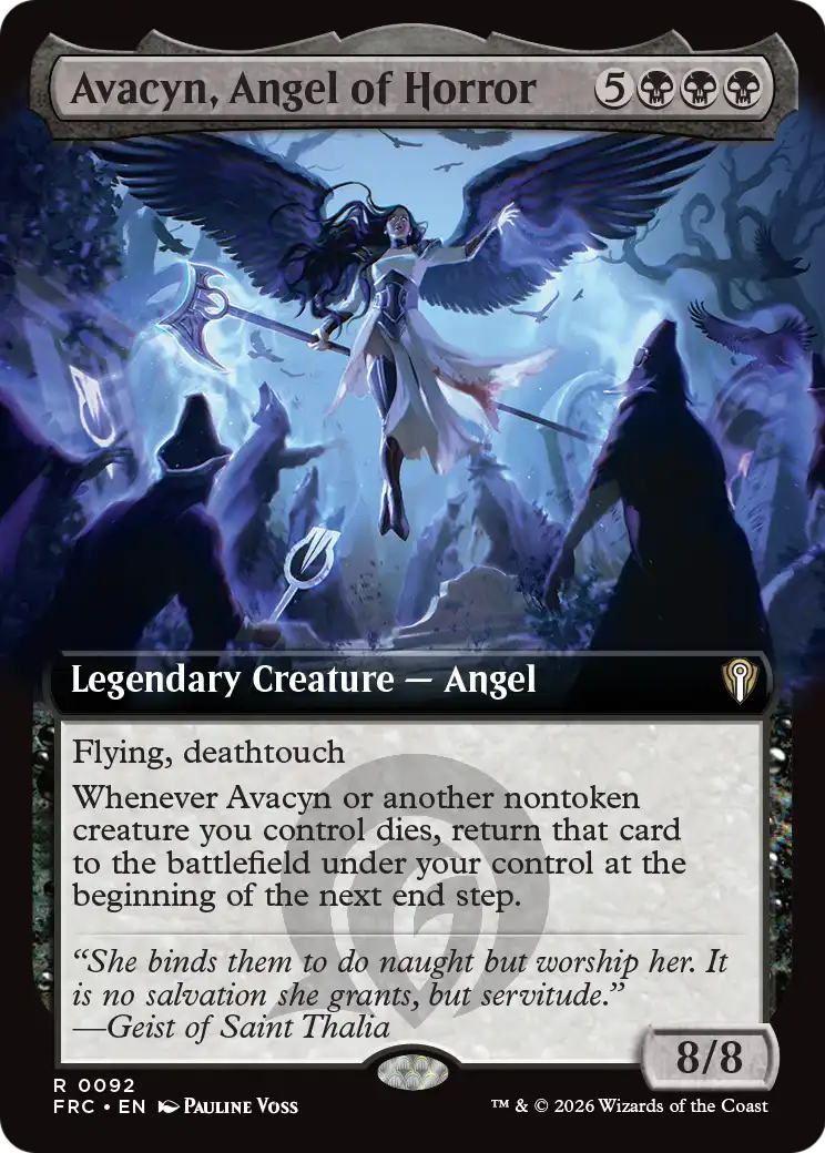 Avacyn, Angel of Horror (Extended Art) [Reality Fracture Commander] | I Want That Stuff Brandon