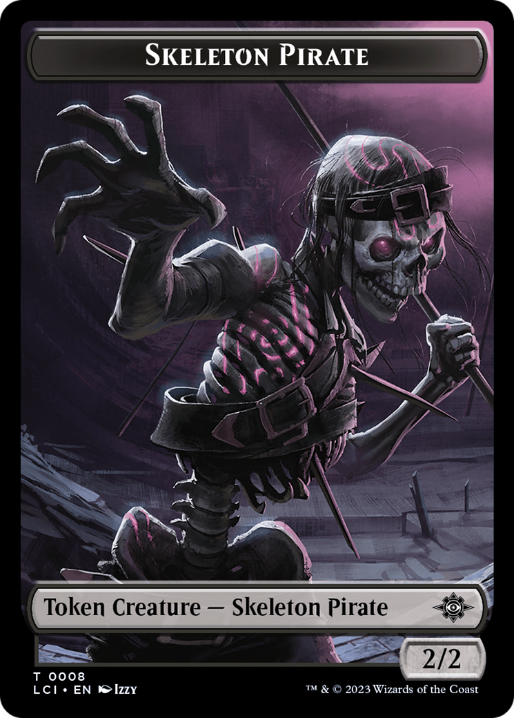 Fungus Dinosaur // Skeleton Pirate Double-Sided Token [The Lost Caverns of Ixalan Tokens] | I Want That Stuff Brandon