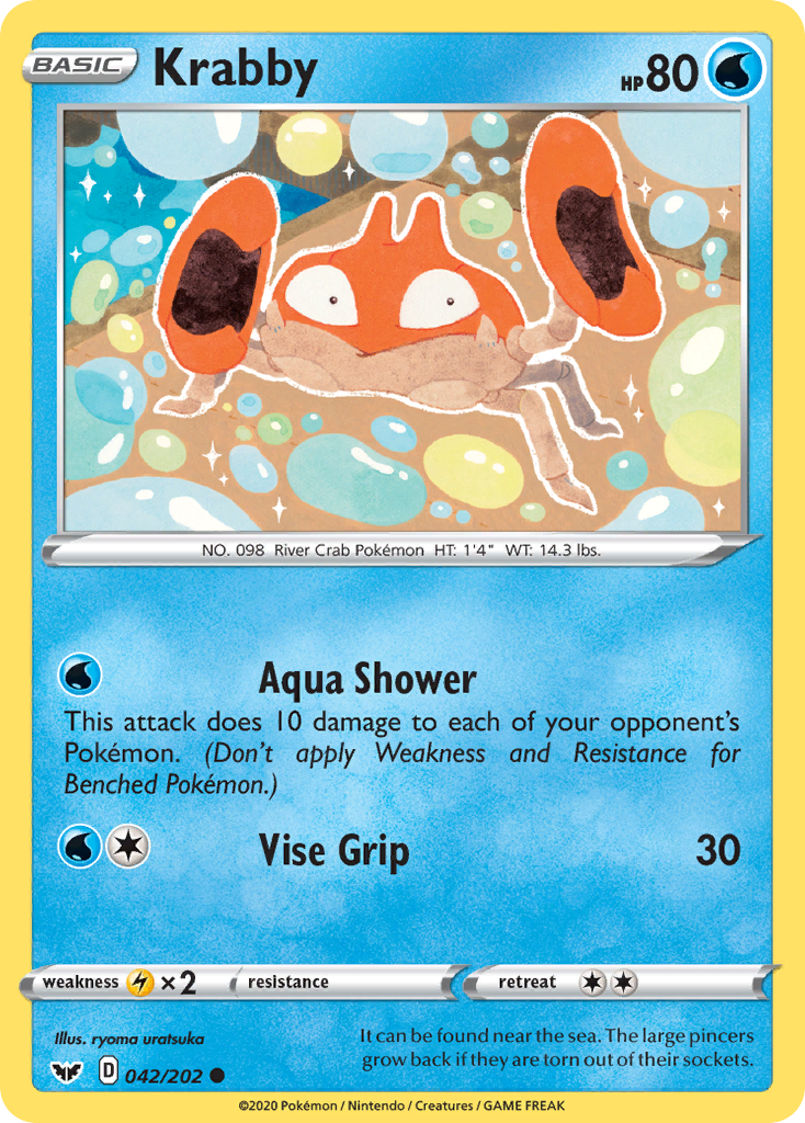 Krabby (042/202) [Sword & Shield: Base Set] | I Want That Stuff Brandon