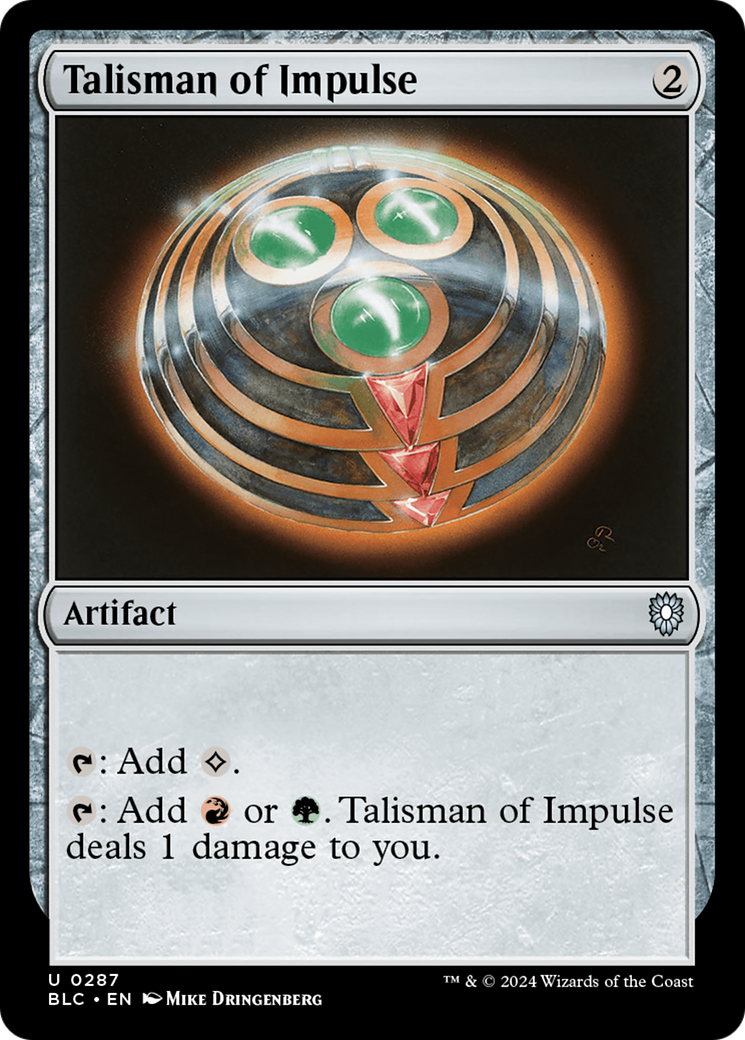 Talisman of Impulse [Bloomburrow Commander] | I Want That Stuff Brandon