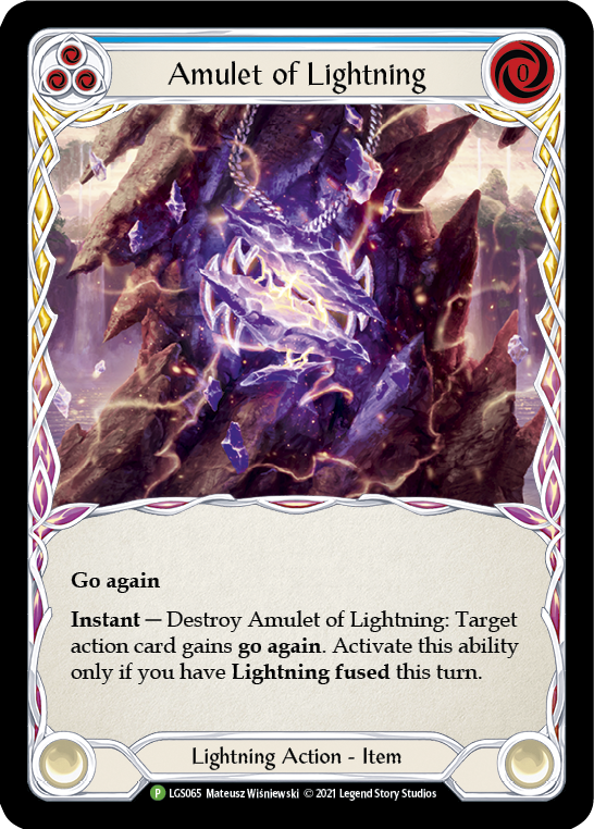 Amulet of Lightning [LGS065] (Promo)  Cold Foil | I Want That Stuff Brandon