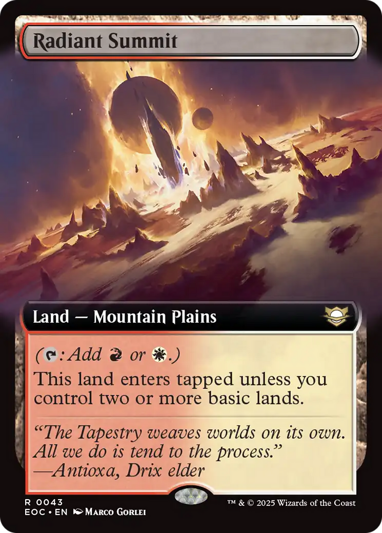 Radiant Summit (Extended Art) [Edge of Eternities Commander] | I Want That Stuff Brandon
