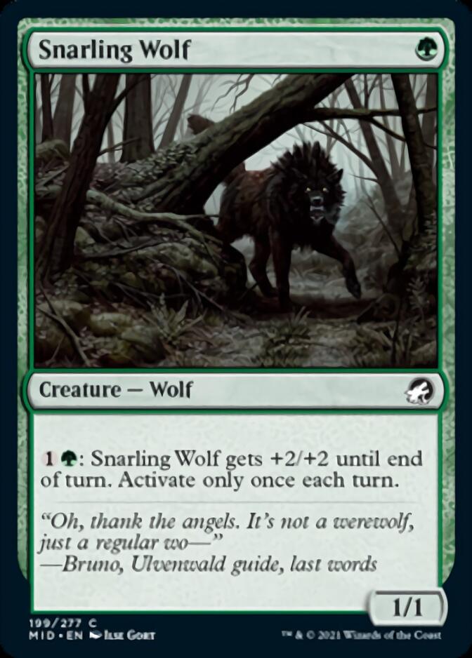 Snarling Wolf [Innistrad: Midnight Hunt] | I Want That Stuff Brandon