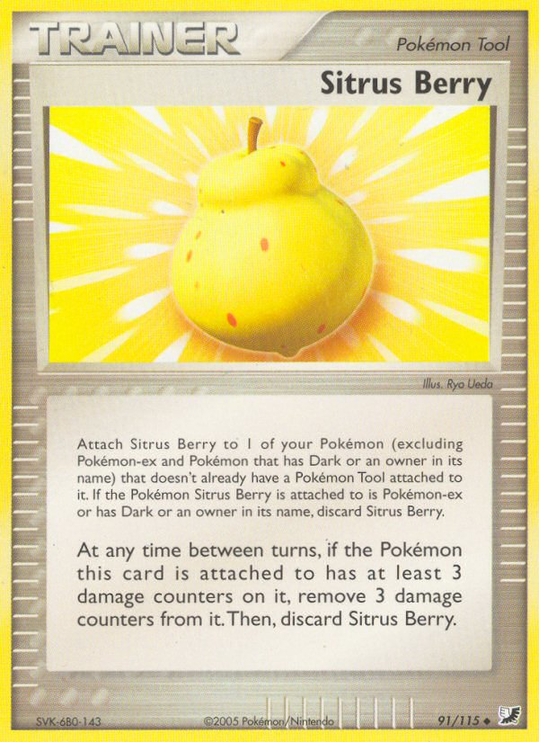 Sitrus Berry (91/115) [EX: Unseen Forces] | I Want That Stuff Brandon