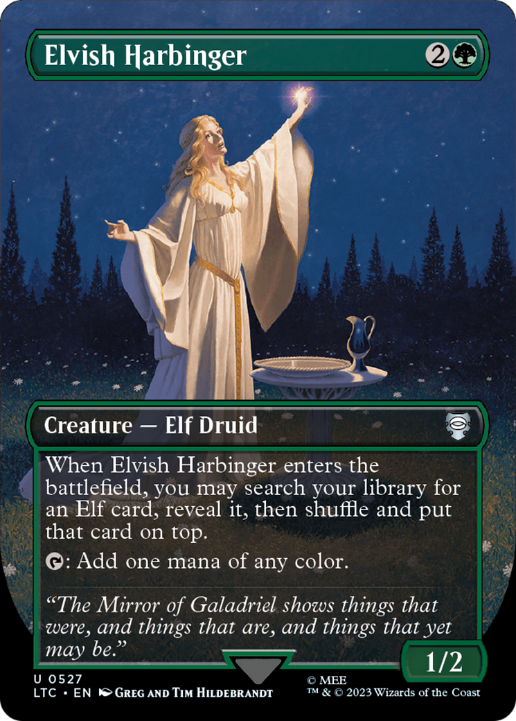 Elvish Harbinger (Borderless) [The Lord of the Rings: Tales of Middle-Earth Commander] | I Want That Stuff Brandon