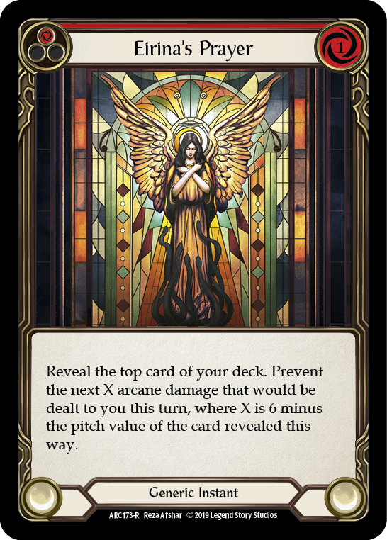 Eirina's Prayer (Red) [ARC173-R] (Arcane Rising)  1st Edition Rainbow Foil | I Want That Stuff Brandon