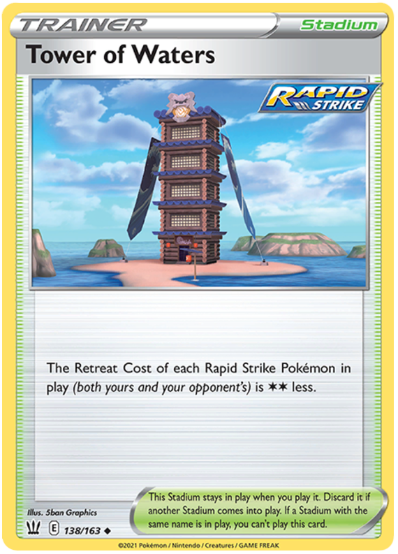 Tower of Waters (138/163) [Sword & Shield: Battle Styles] | I Want That Stuff Brandon