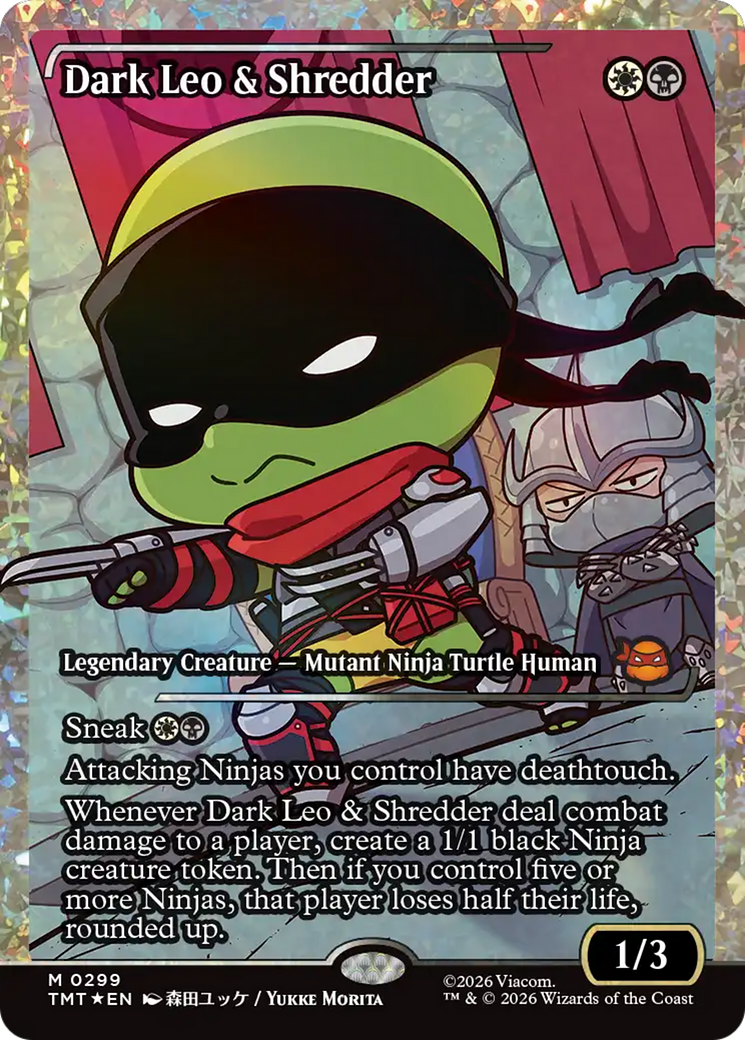 Dark Leo & Shredder (Showcase) (Fracture Foil) [Teenage Mutant Ninja Turtles] | I Want That Stuff Brandon