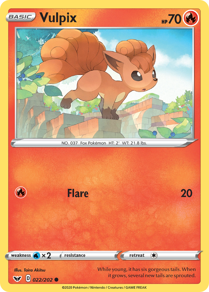 Vulpix (022/202) [Sword & Shield: Base Set] | I Want That Stuff Brandon