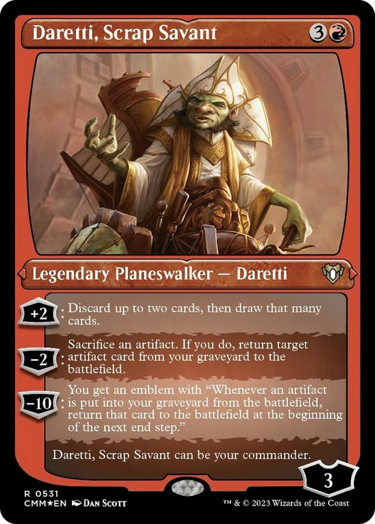 Daretti, Scrap Savant (Foil Etched) [Commander Masters] | I Want That Stuff Brandon