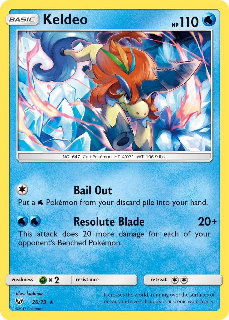 Keldeo (26/73) [Sun & Moon: Shining Legends] | I Want That Stuff Brandon