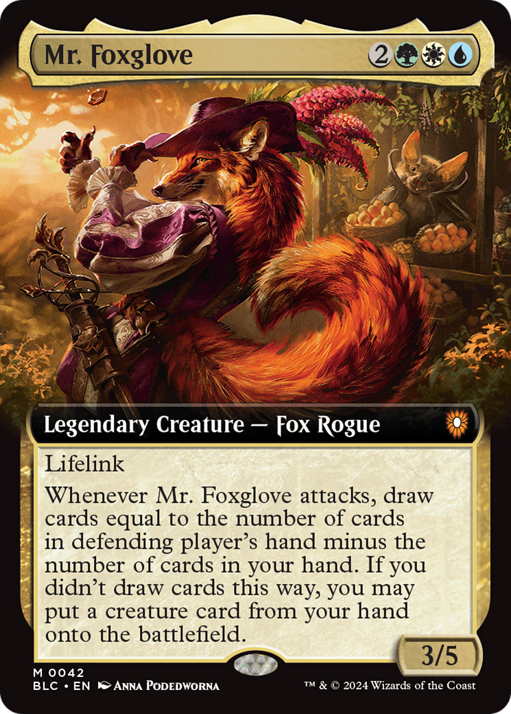 Mr. Foxglove (Extended Art) [Bloomburrow Commander] | I Want That Stuff Brandon