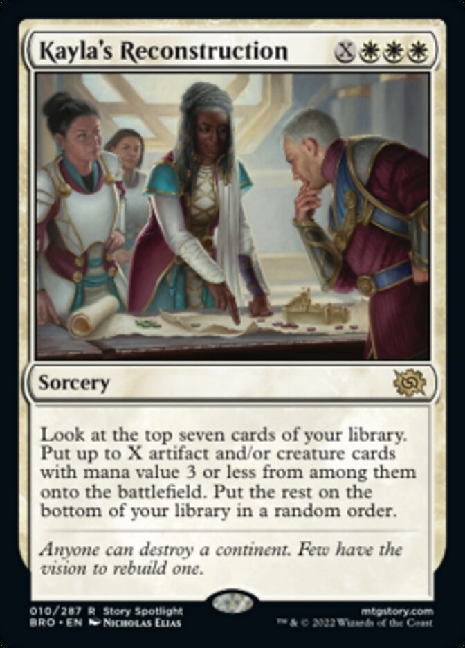 Kayla's Reconstruction (Promo Pack) [The Brothers' War Promos] | I Want That Stuff Brandon