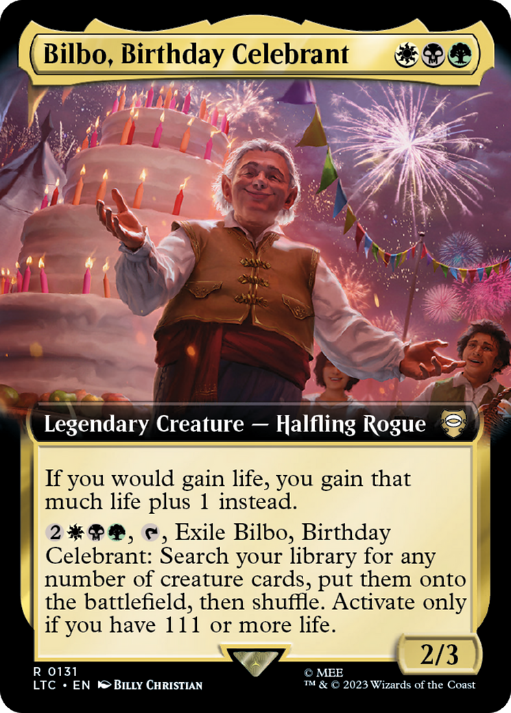 Bilbo, Birthday Celebrant (Extended Art) [The Lord of the Rings: Tales of Middle-Earth Commander] | I Want That Stuff Brandon