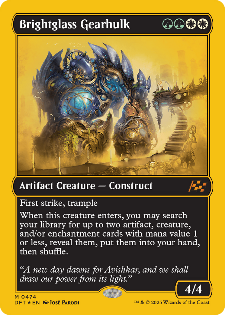 Brightglass Gearhulk (First-Place Foil) [Aetherdrift] | I Want That Stuff Brandon