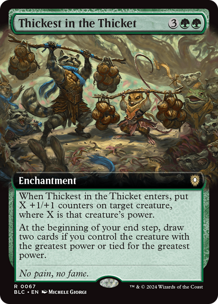 Thickest in the Thicket (Extended Art) [Bloomburrow Commander] | I Want That Stuff Brandon
