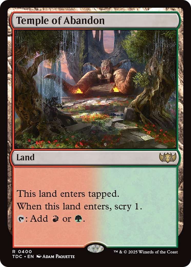 Temple of Abandon [Tarkir: Dragonstorm Commander] | I Want That Stuff Brandon