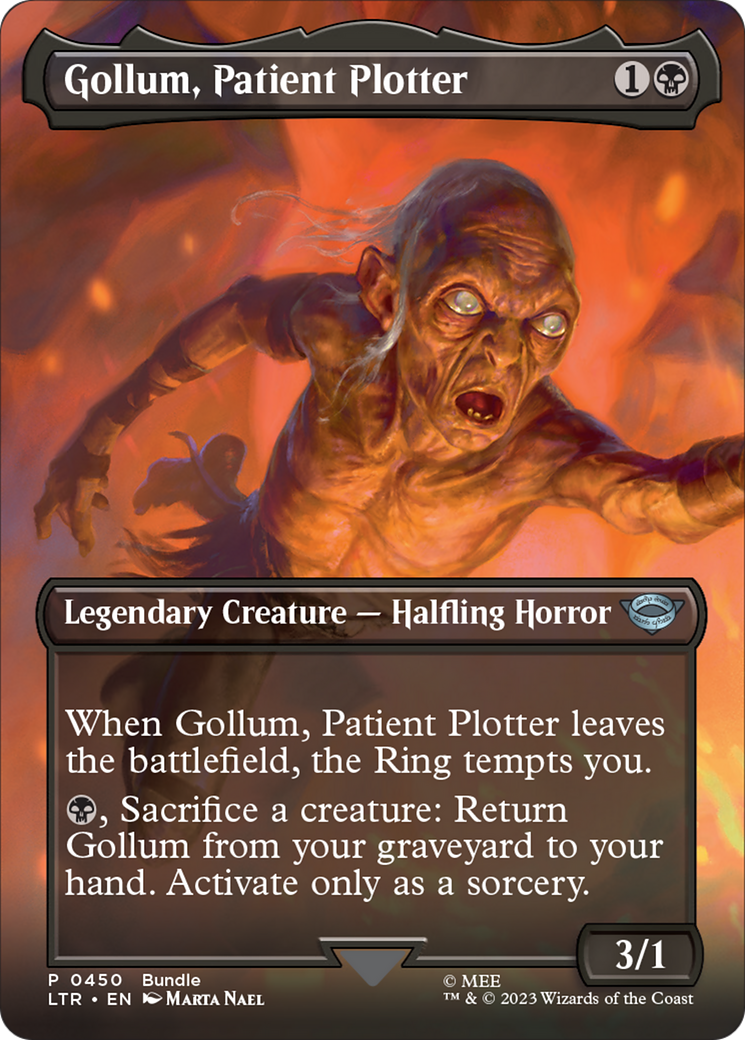 Gollum, Patient Plotter (Borderless Alternate Art) [The Lord of the Rings: Tales of Middle-Earth] | I Want That Stuff Brandon