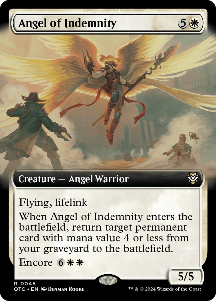 Angel of Indemnity (Extended Art) [Outlaws of Thunder Junction Commander] | I Want That Stuff Brandon