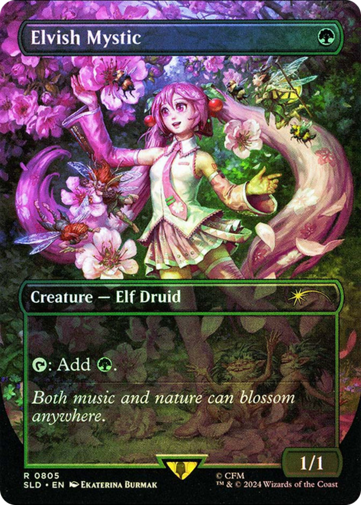 Elvish Mystic (0805) (Rainbow Foil) [Secret Lair Drop Series] | I Want That Stuff Brandon