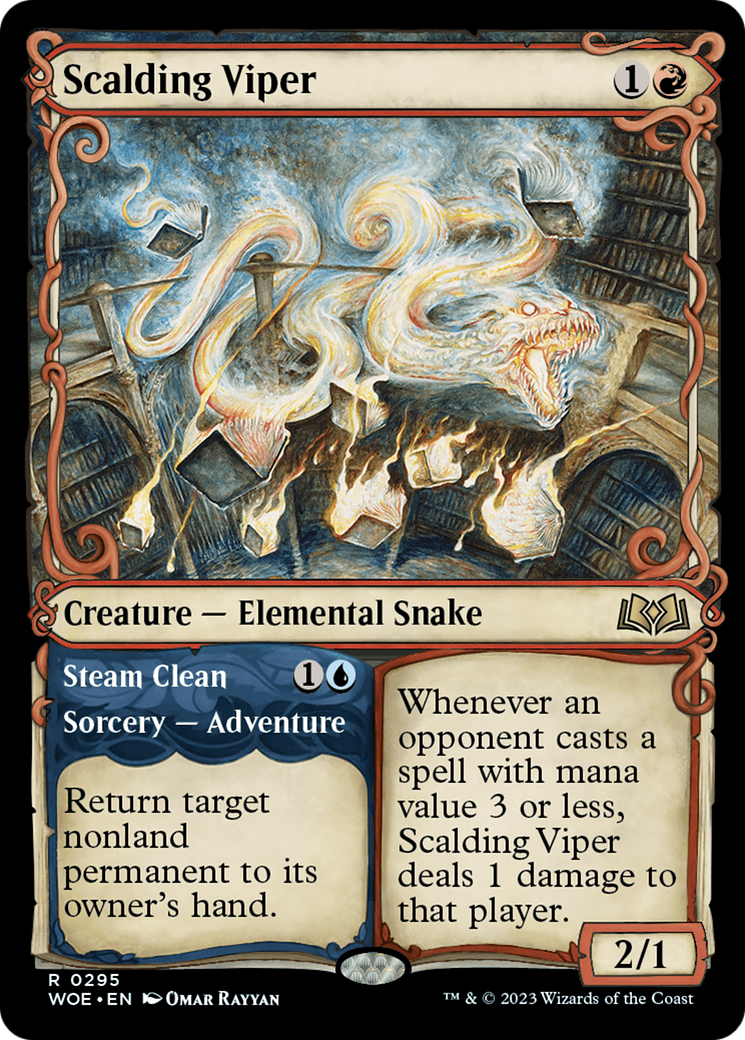 Scalding Viper // Steam Clean (Showcase) [Wilds of Eldraine] | I Want That Stuff Brandon