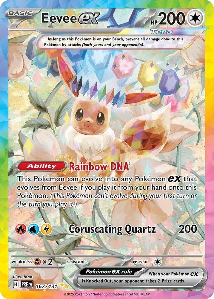 Eevee ex (167/131) [Scarlet & Violet: Prismatic Evolutions] | I Want That Stuff Brandon