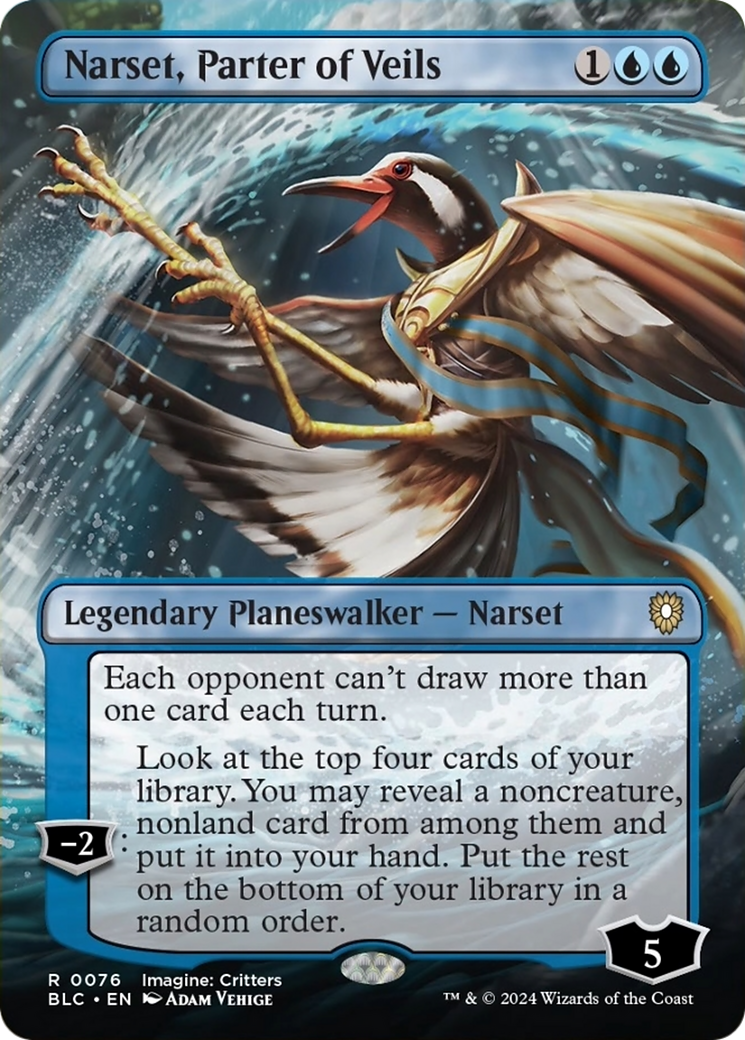 Narset, Parter of Veils (Borderless) [Bloomburrow Commander] | I Want That Stuff Brandon