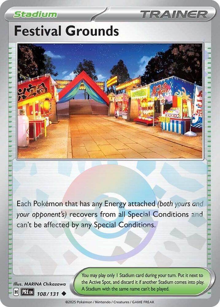 Festival Grounds (108/131) (Poke Ball Pattern) [Scarlet & Violet: Prismatic Evolutions] | I Want That Stuff Brandon