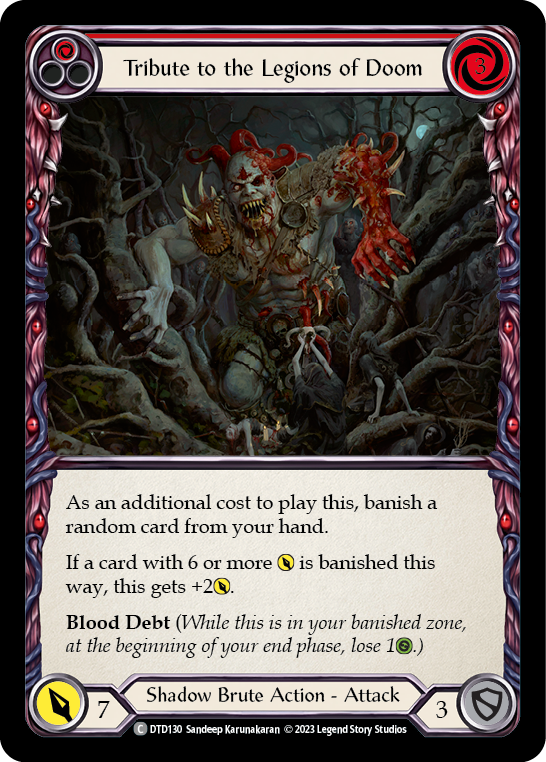 Tribute to the Legions of Doom (Red) [DTD130] (Dusk Till Dawn)  Rainbow Foil | I Want That Stuff Brandon