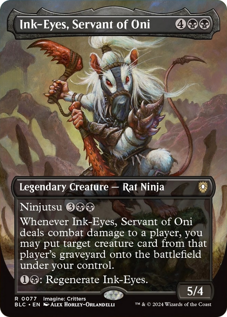 Ink-Eyes, Servant of Oni (Borderless) [Bloomburrow Commander] | I Want That Stuff Brandon