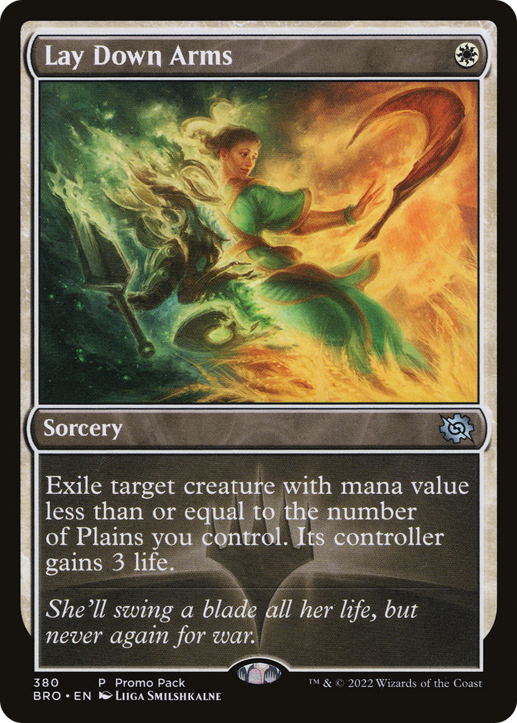 Lay Down Arms (Promo Pack) [The Brothers' War Promos] | I Want That Stuff Brandon
