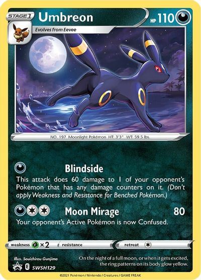 Umbreon (SWSH129) [Sword & Shield: Black Star Promos] | I Want That Stuff Brandon