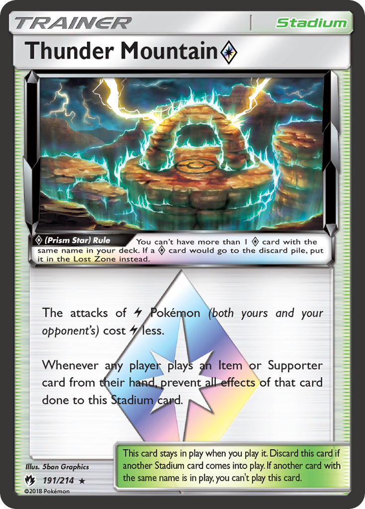 Thunder Mountain (191/214) (Prism Star) [Sun & Moon: Lost Thunder] | I Want That Stuff Brandon