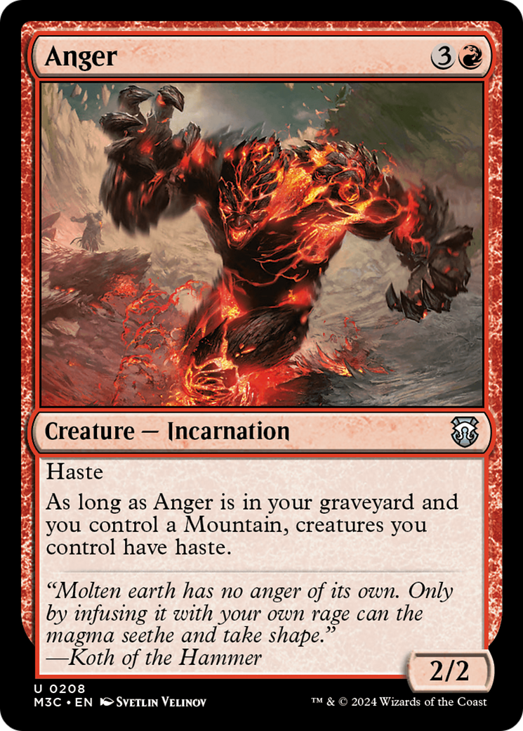 Anger (Ripple Foil) [Modern Horizons 3 Commander] | I Want That Stuff Brandon