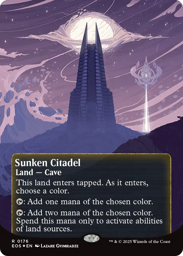 Sunken Citadel (0176) (Borderless) (Galaxy Foil) [Edge of Eternities: Stellar Sights] | I Want That Stuff Brandon