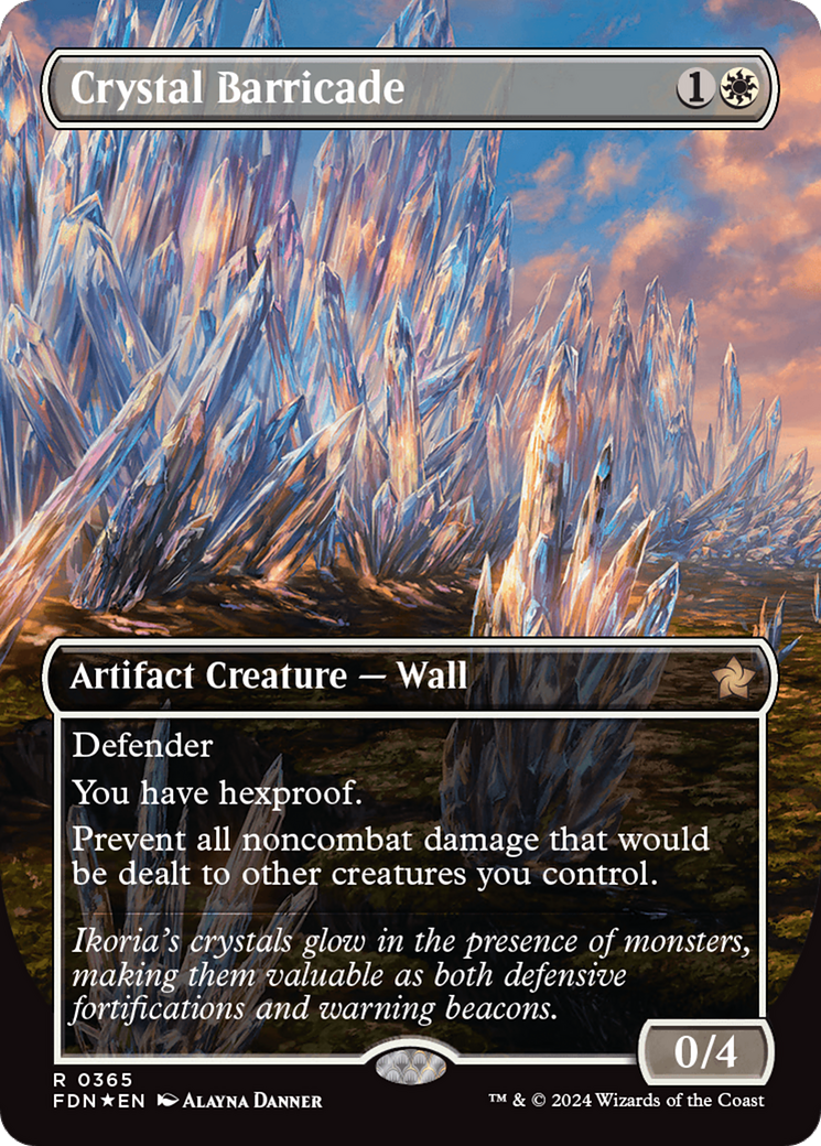 Crystal Barricade (Borderless) (Mana Foil) [Foundations] | I Want That Stuff Brandon